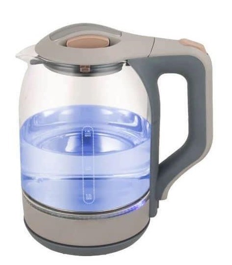 Bouilloire électrique 2000W, bouilloire à thé en verre Borosilicate 2L avec  lumière LED, bouilloire à ébullition